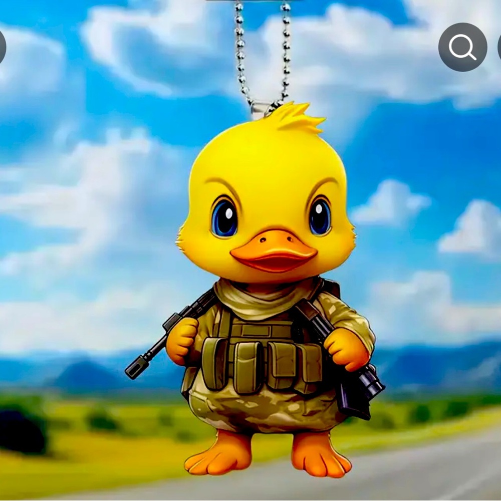 Lille Yellow Duck Car Pendant Acrylic Hanging Decoration
